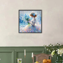 Load image into Gallery viewer, AB Diamond Painting - Full Round - Lily of the Valley Bouquet and Fairy Girl (40*40CM)
