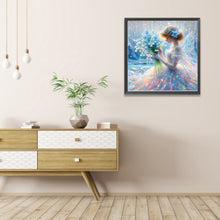 Load image into Gallery viewer, AB Diamond Painting - Full Round - Lily of the Valley Bouquet and Fairy Girl (40*40CM)
