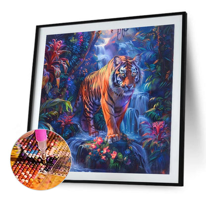 AB Diamond Painting - Full Round - Tiger in the Forest (40*40CM)