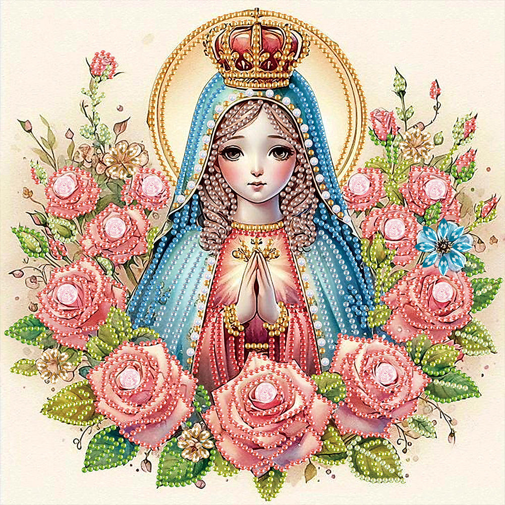 Diamond Painting - Partial Special Shaped - Madonna (30*30CM)