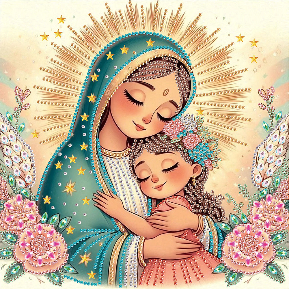 Diamond Painting - Partial Special Shaped - Madonna (30*30CM)
