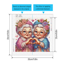 Load image into Gallery viewer, Diamond Painting - Partial Special Shaped - Cute Grandma (30*30CM)
