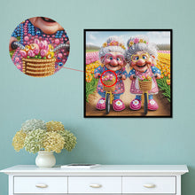 Load image into Gallery viewer, Diamond Painting - Partial Special Shaped - Cute Grandma (30*30CM)
