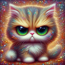 Load image into Gallery viewer, Diamond Painting - Full Round - Big Eyed Cat (30*30CM)
