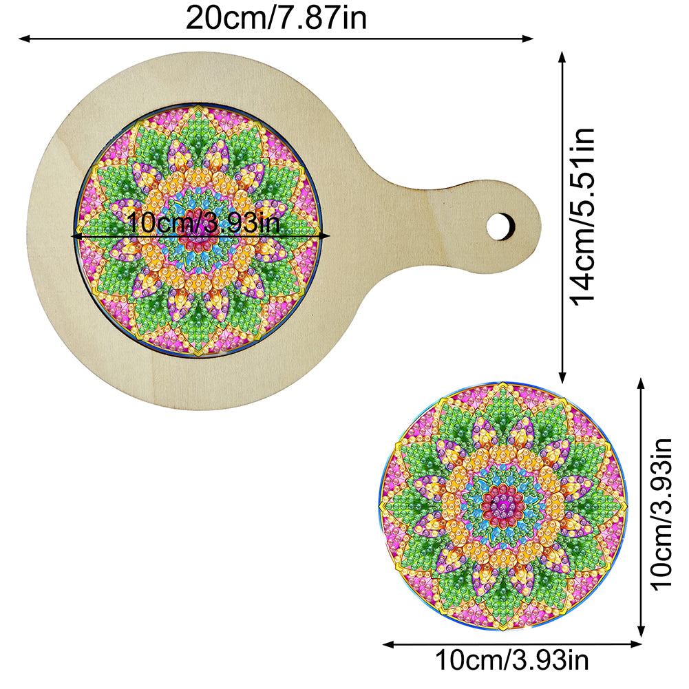 Mandala Diamond Crafts Projects Round Diamond Painting Table Mats for Home Decor