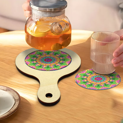 Mandala Diamond Crafts Projects Round Diamond Painting Table Mats for Home Decor