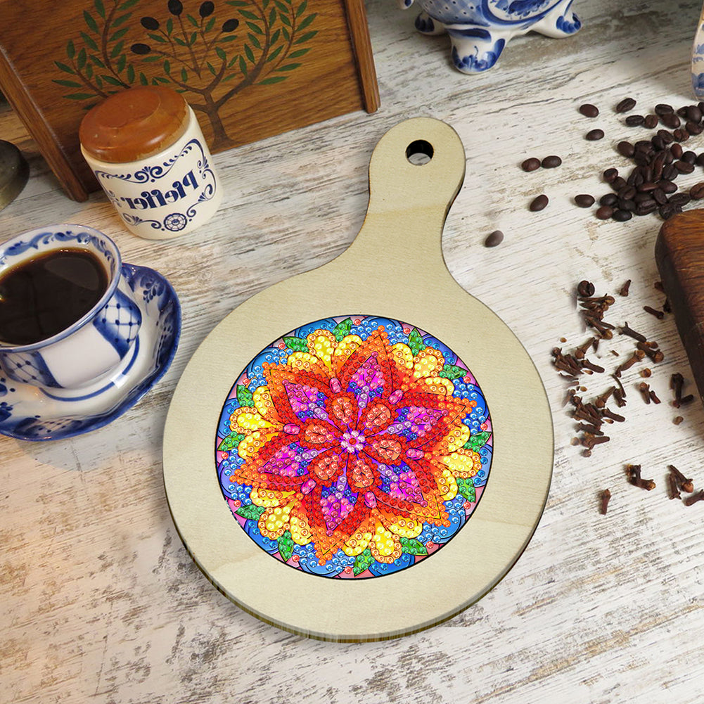 Mandala Diamond Crafts Projects Round Diamond Painting Table Mats for Home Decor