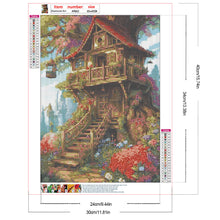 Load image into Gallery viewer, Diamond Painting - Full Round - Forest Cabin (30*40CM)
