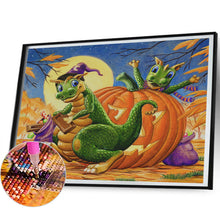 Load image into Gallery viewer, Diamond Painting - Full Round - Pumpkin Dinosaur (50*40CM)
