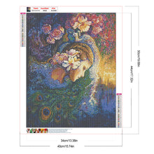 Load image into Gallery viewer, Diamond Painting - Full Round - Peacock Flower Girl (40*50CM)
