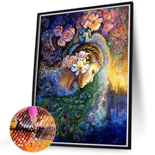 Load image into Gallery viewer, Diamond Painting - Full Round - Peacock Flower Girl (40*50CM)
