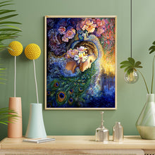 Load image into Gallery viewer, Diamond Painting - Full Round - Peacock Flower Girl (40*50CM)
