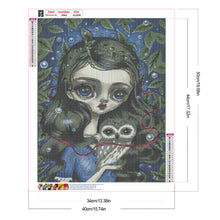 Load image into Gallery viewer, Diamond Painting - Full Round - Owl Big Eyes Girl (40*50CM)
