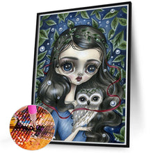 Load image into Gallery viewer, Diamond Painting - Full Round - Owl Big Eyes Girl (40*50CM)
