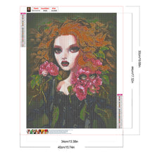 Load image into Gallery viewer, Diamond Painting - Full Round - Flower Curly Girl (40*50CM)
