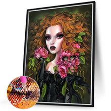 Load image into Gallery viewer, Diamond Painting - Full Round - Flower Curly Girl (40*50CM)
