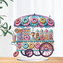 Load image into Gallery viewer, Acrylic Special Shape Donut Cart Diamond Painting Desktop Ornaments for Beginner
