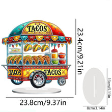 Load image into Gallery viewer, Acrylic Special Shape Taco Cart Diamond Painting Desktop Ornaments for Beginners
