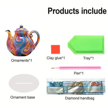 Load image into Gallery viewer, Acrylic Special Shape Artistic Tea Pot Desktop Diamond Painting Ornaments
