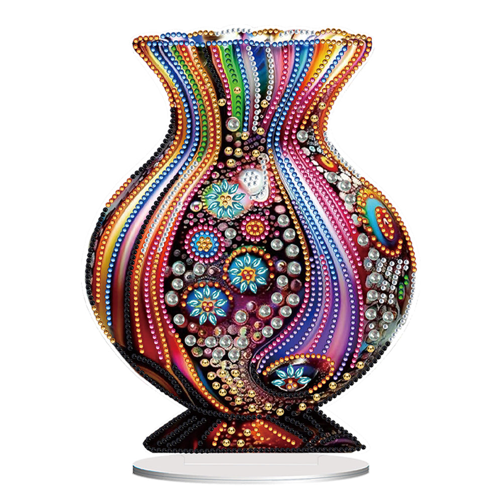 Acrylic Special Shape Artistic Vase Desktop Diamond Painting Ornaments