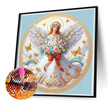 Load image into Gallery viewer, Diamond Painting - Full Round - Angel Bouquet Girl In White (30*30CM)

