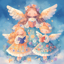 Load image into Gallery viewer, Diamond Painting - Full Round - Three Angel Little Girls (30*30CM)
