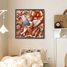 Load image into Gallery viewer, Diamond Painting - Full Round - Orange Hydrangea Angel Girl (30*30CM)
