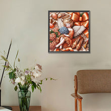 Load image into Gallery viewer, Diamond Painting - Full Round - Orange Hydrangea Angel Girl (30*30CM)
