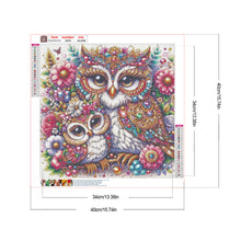 Load image into Gallery viewer, Diamond Painting - Full Round - Double Owl With Pearls (40*40CM)
