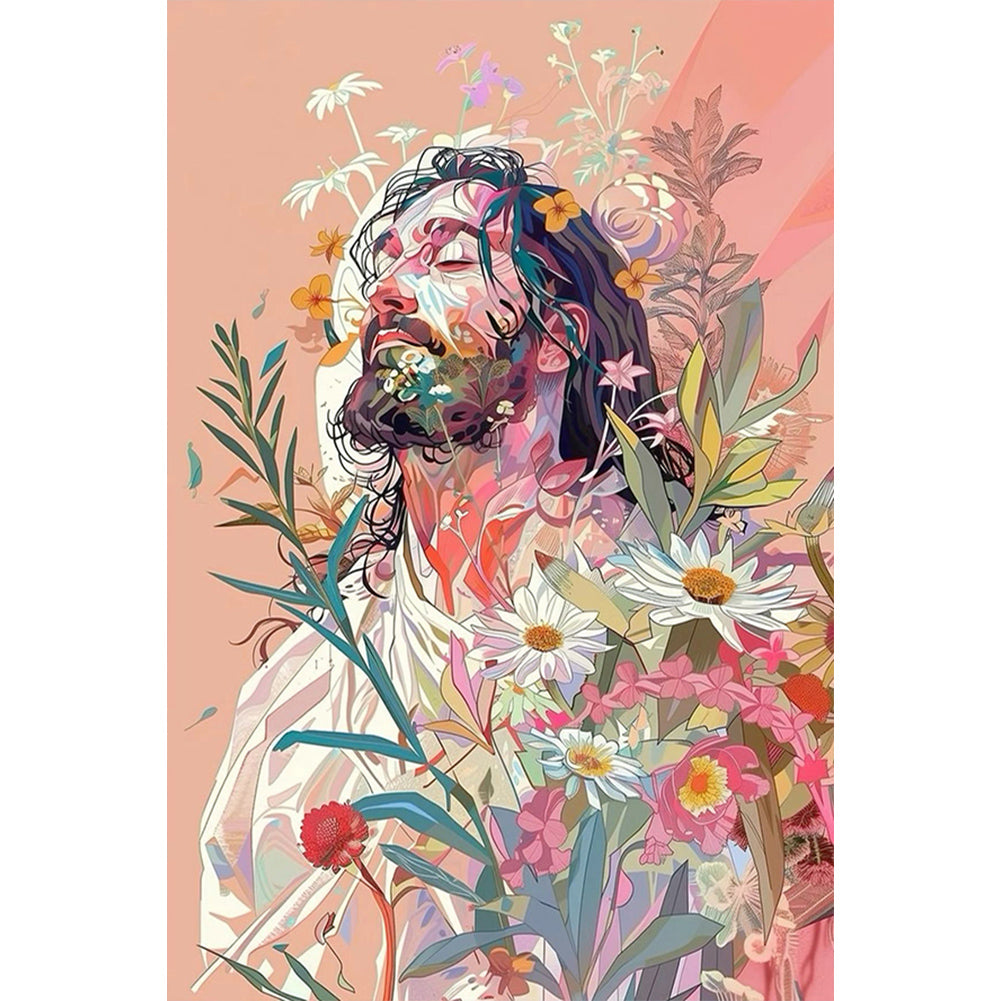 Diamond Painting - Full Round - Geometric Jesus (40*60CM)