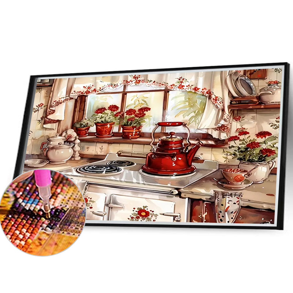 Diamond Painting - Full Round - Warm kitchen (40*30CM)