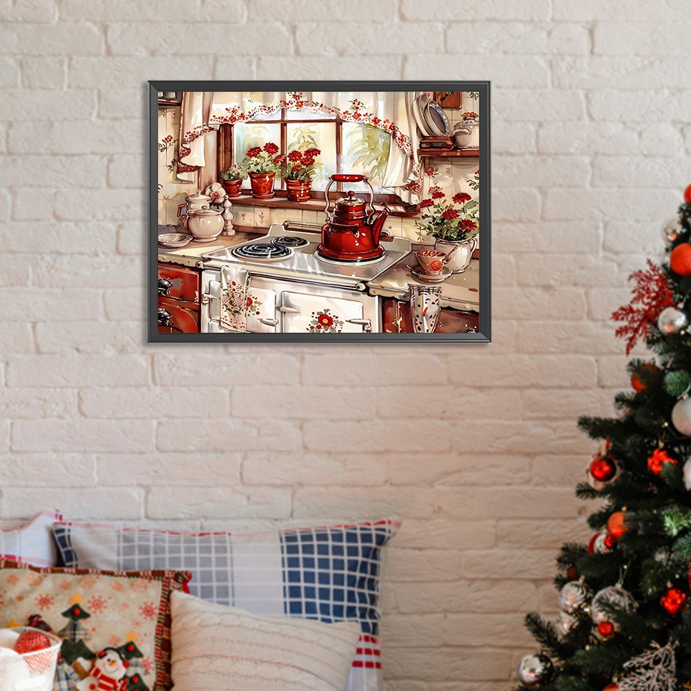 Diamond Painting - Full Round - Warm kitchen (40*30CM)