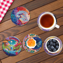 Load image into Gallery viewer, 8Pcs Wooden Moon Scenery DIY Coaster Diamond Dot Kits Round Diamond Art Coasters
