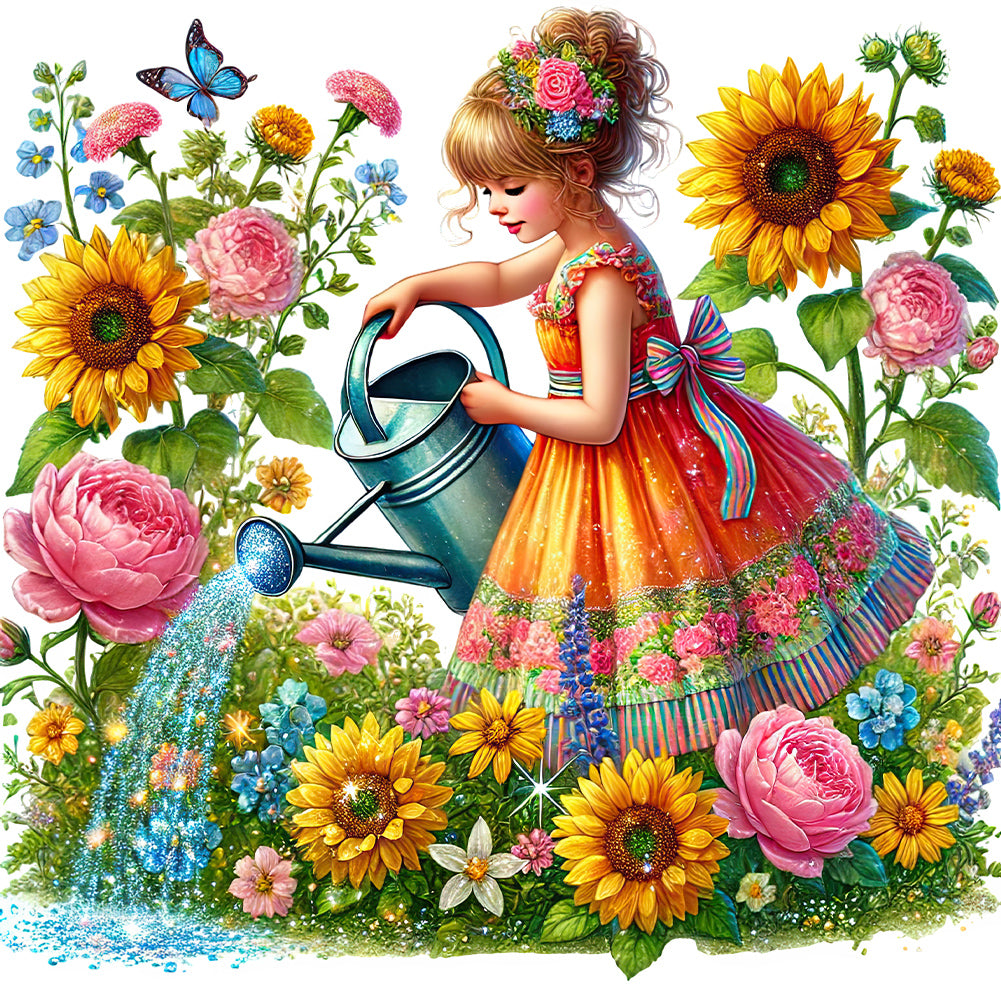 Diamond Painting - Full Round - Spring Girl (50*50CM)