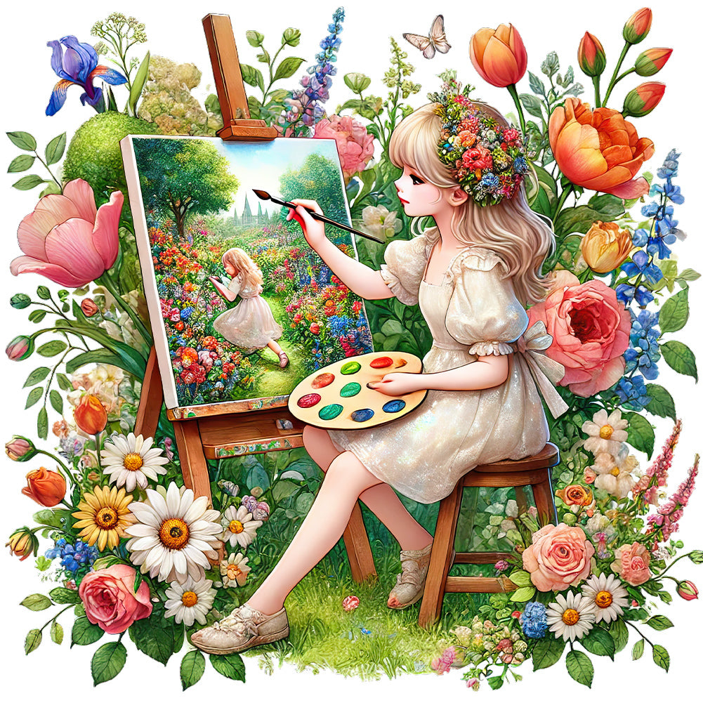 Diamond Painting - Full Round - Spring Girl (50*50CM)