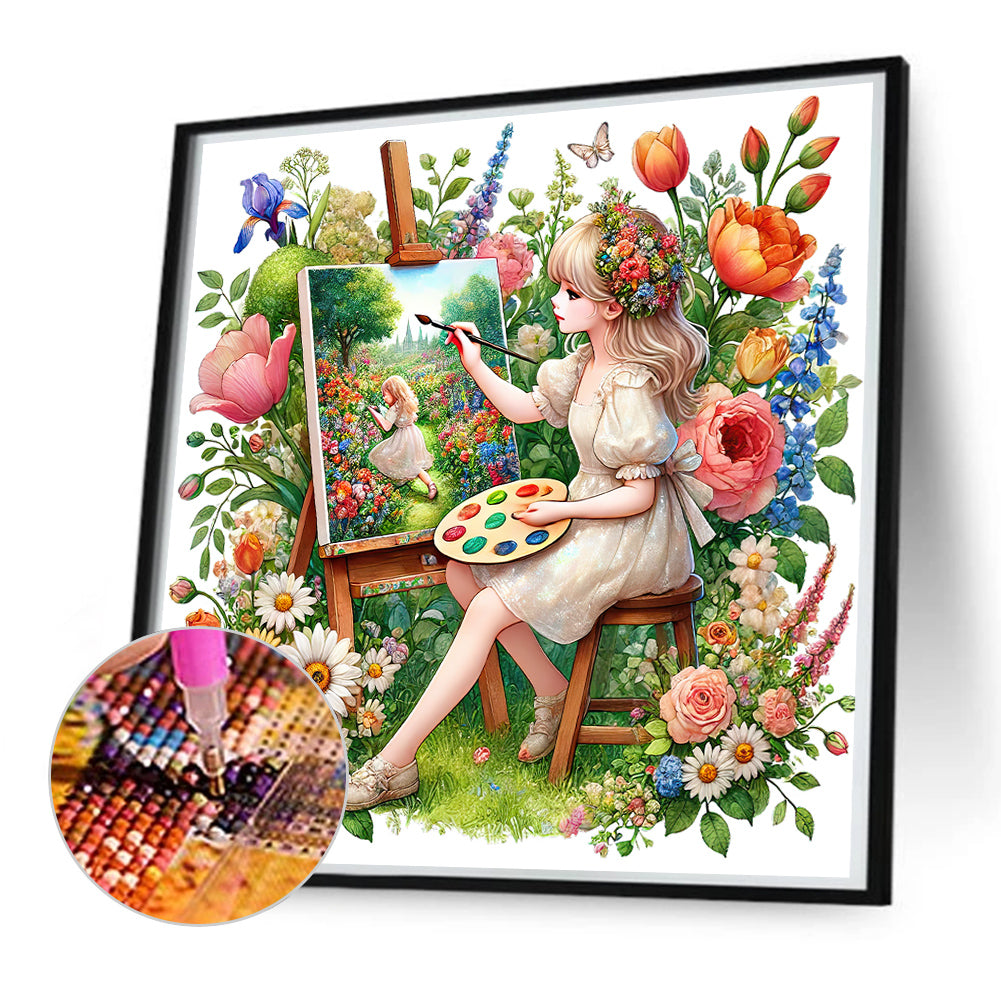 Diamond Painting - Full Round - Spring Girl (50*50CM)