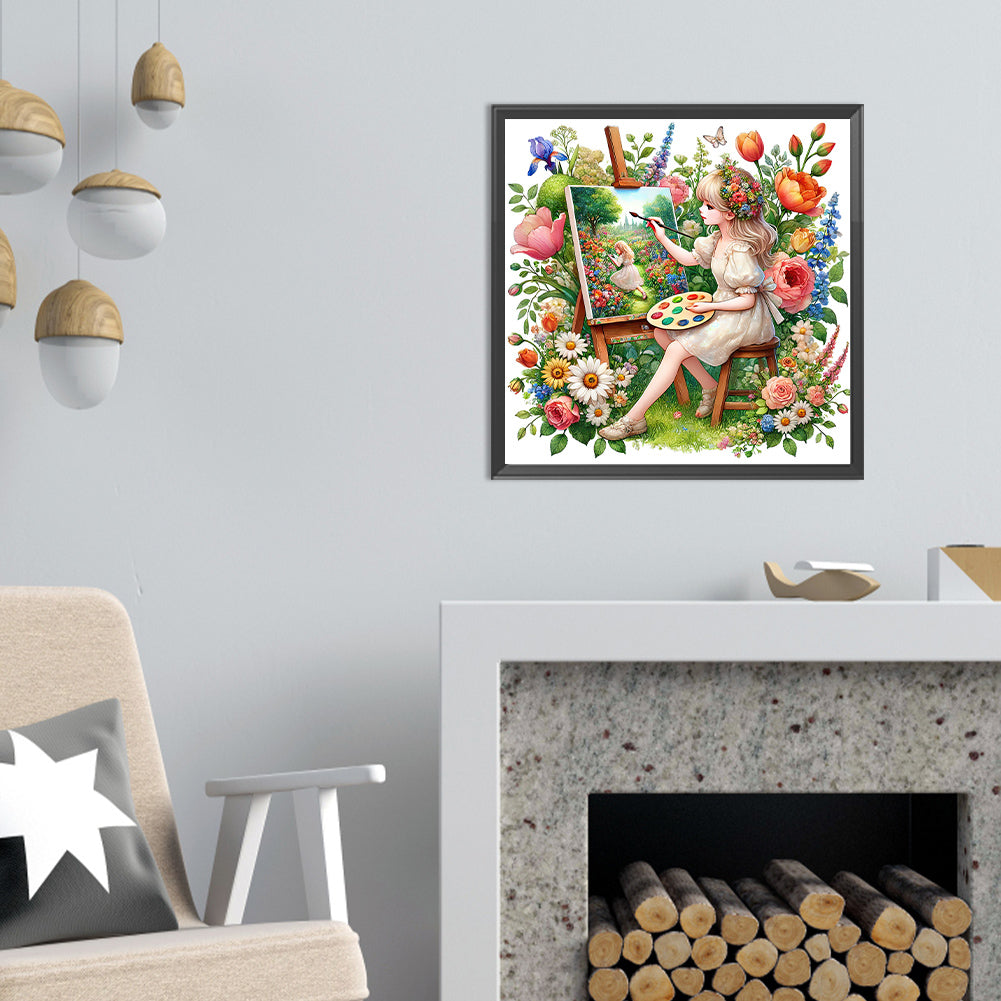Diamond Painting - Full Round - Spring Girl (50*50CM)