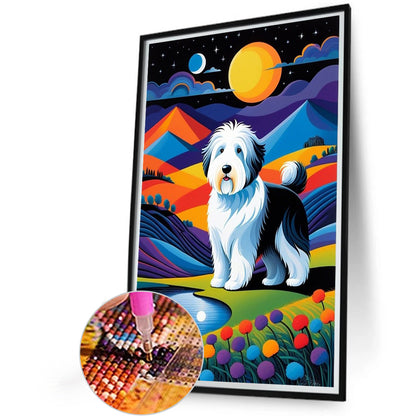 Diamond Painting - Full Round - Geometric Dog (40*60CM)