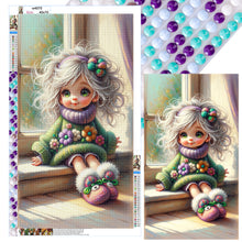 Load image into Gallery viewer, Diamond Painting - Full Round - White hair sweater sunshine girl (40*70CM)
