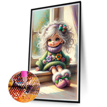 Load image into Gallery viewer, Diamond Painting - Full Round - White hair sweater sunshine girl (40*70CM)
