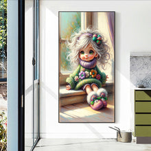 Load image into Gallery viewer, Diamond Painting - Full Round - White hair sweater sunshine girl (40*70CM)
