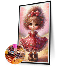 Load image into Gallery viewer, Diamond Painting - Full Round - Floral red skirt girl (40*70CM)
