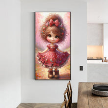 Load image into Gallery viewer, Diamond Painting - Full Round - Floral red skirt girl (40*70CM)
