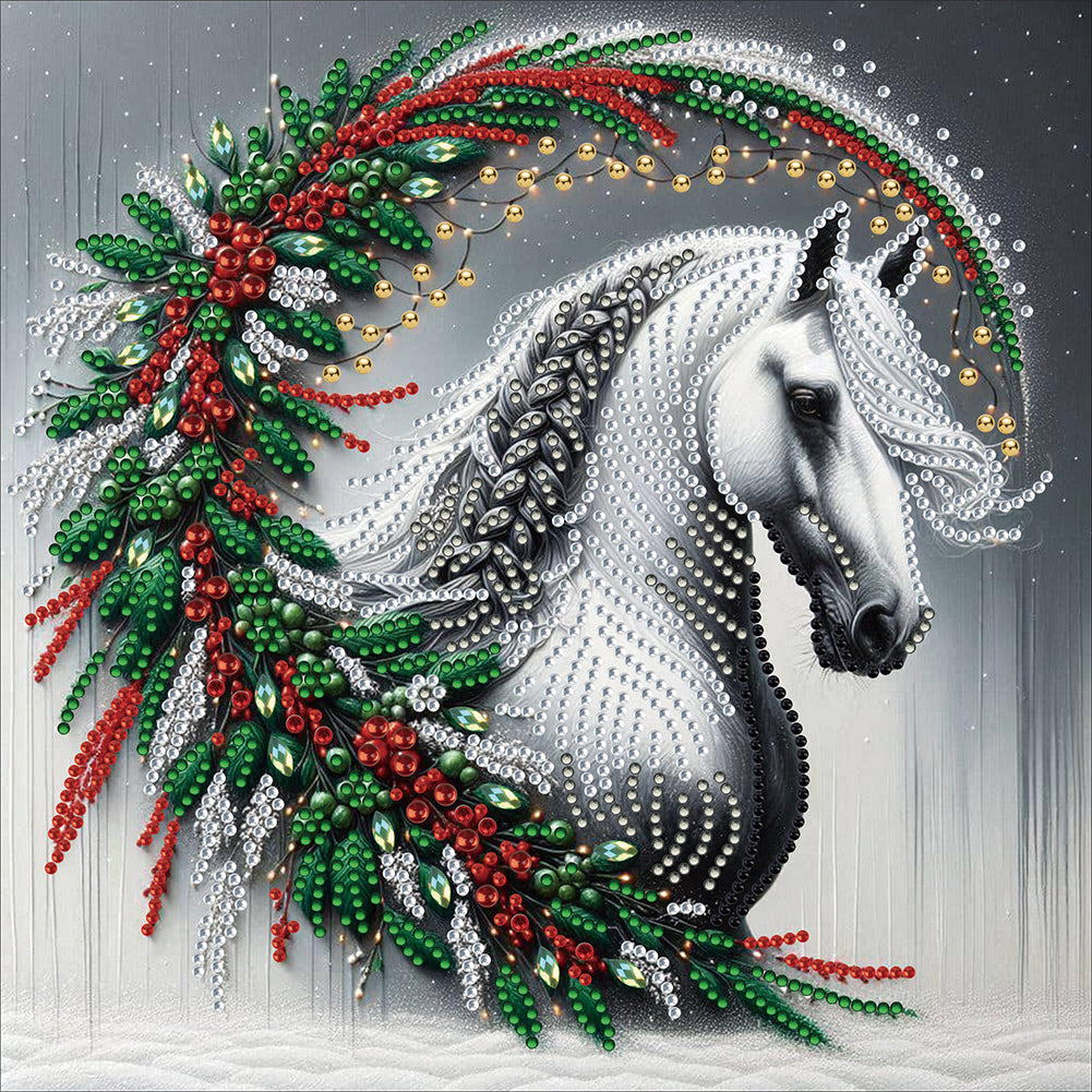 Diamond Painting - Partial Special Shaped - Art Horse (30*30CM)