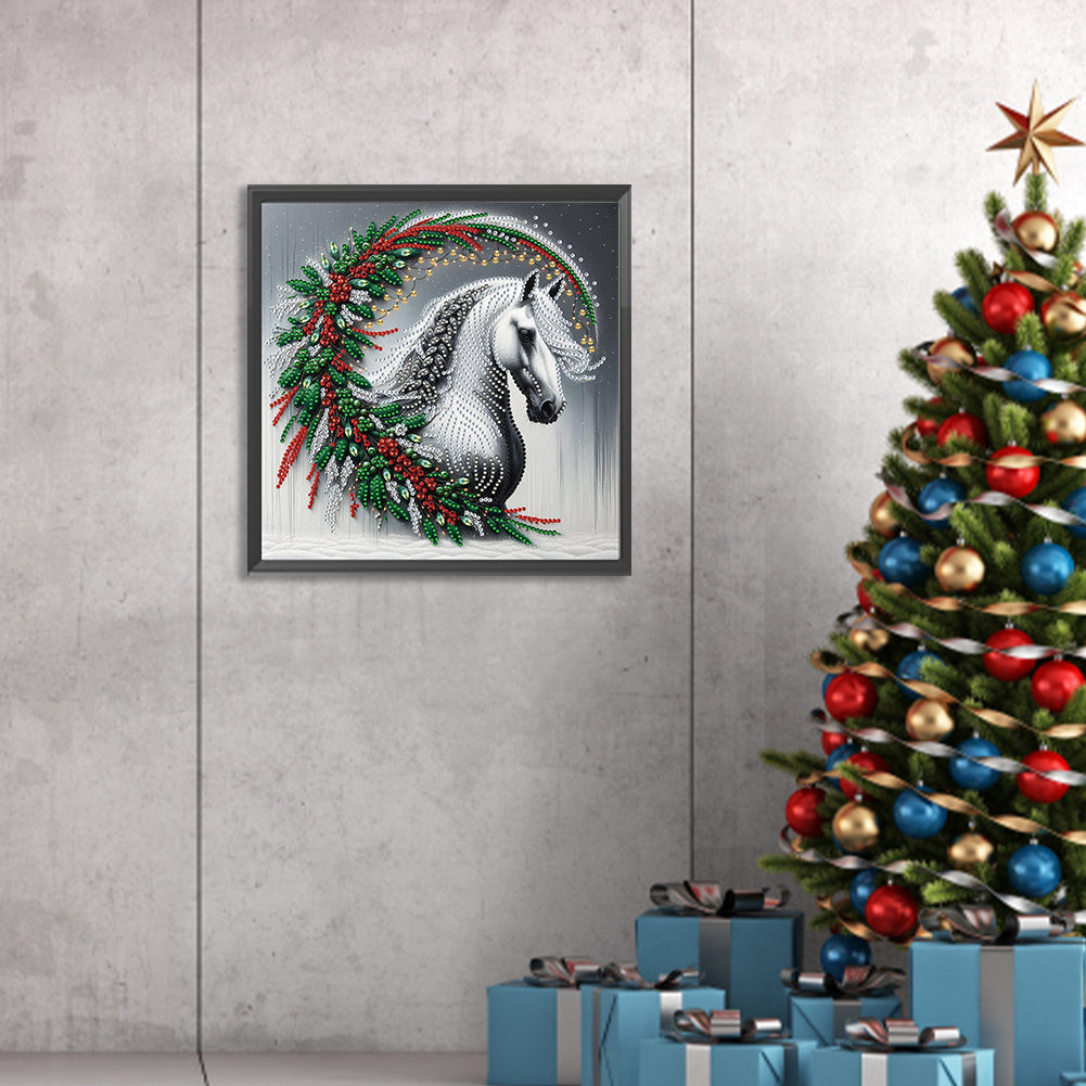 Diamond Painting - Partial Special Shaped - Art Horse (30*30CM)