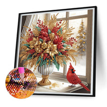 Load image into Gallery viewer, Diamond Painting - Partial Special Shaped - Art Vase Cardinal (30*30CM)

