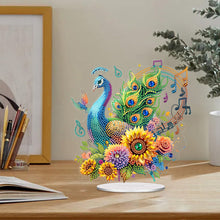 Load image into Gallery viewer, Acrylic Special Shape Peacock Diamond Painting Desktop Ornaments for Home Decor
