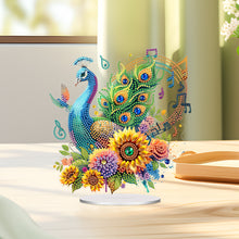 Load image into Gallery viewer, Acrylic Special Shape Peacock Diamond Painting Desktop Ornaments for Home Decor
