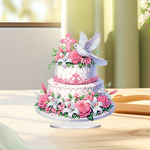Load image into Gallery viewer, Acrylic Special Shape Flower Cake Diamond Painting Desktop Ornaments for Home
