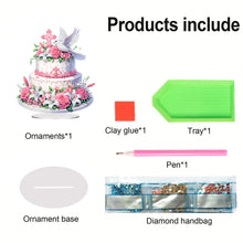 Load image into Gallery viewer, Acrylic Special Shape Flower Cake Diamond Painting Desktop Ornaments for Home
